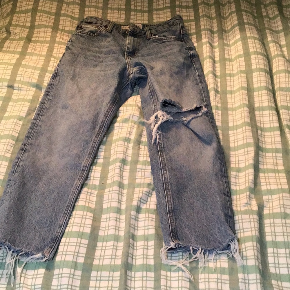 Top shop straight leg blue jeans